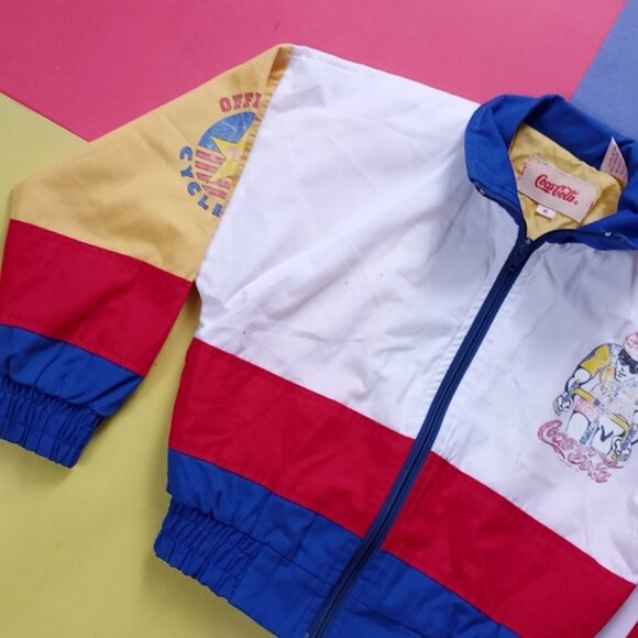 Vintage EXCLUSIVE Kids Coca-Cola Cycling Club PROMO 4-tone Jacket - Picture 4 of 11